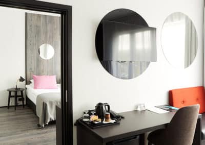 A double deluxe room in the Fosshotel Húsavík