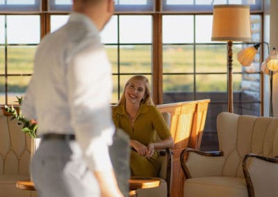 A young couple in a hotel Ranga suite