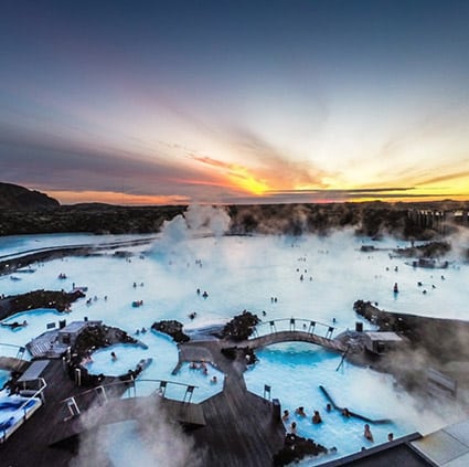 Sunset at the Blue Lagoon